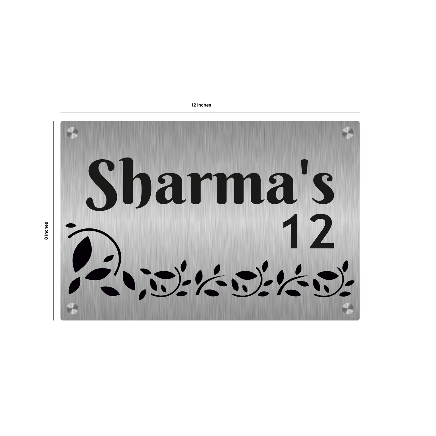 Personalized Stainless Steel Name Plate For Home