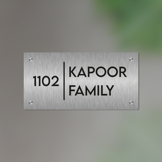 Personalized Stainless Steel Name Plate For Home