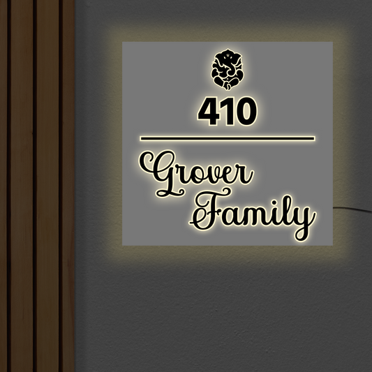 Guttever Light Name Plate for Home