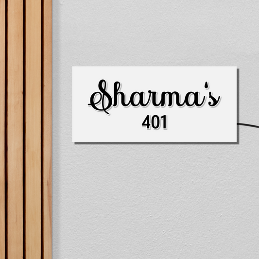 Guttever Light Name Plate for Home