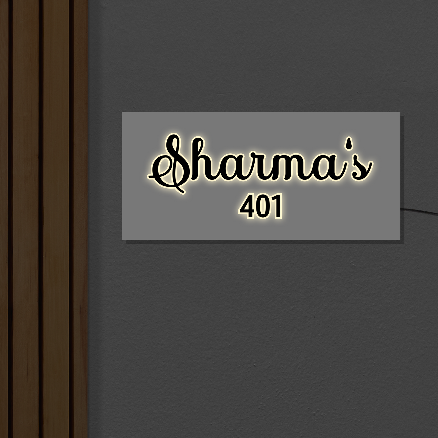 Guttever Light Name Plate for Home