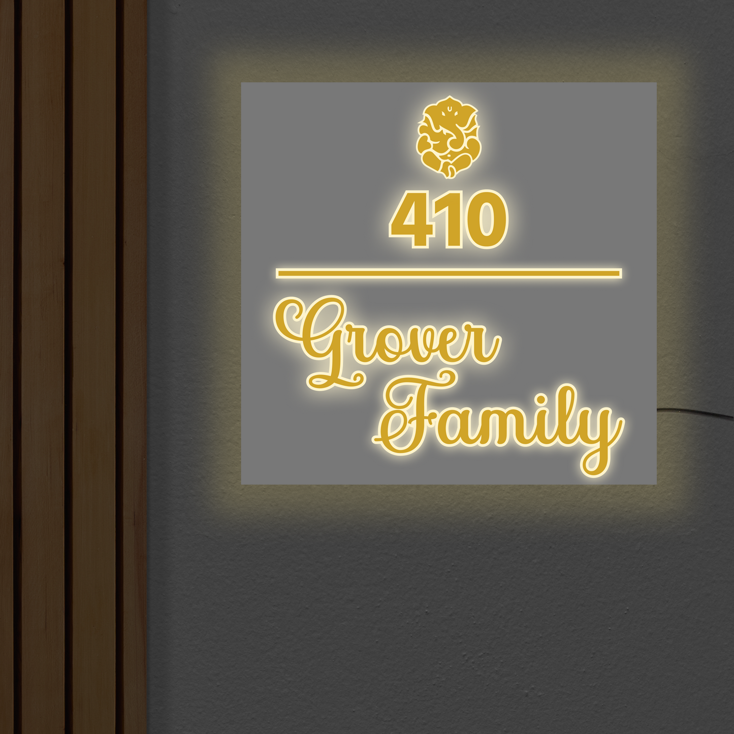 Guttever Light Name Plate for Home