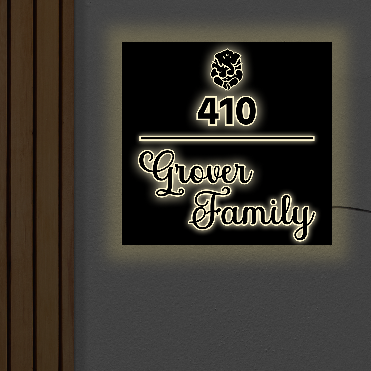 Guttever Light Name Plate for Home