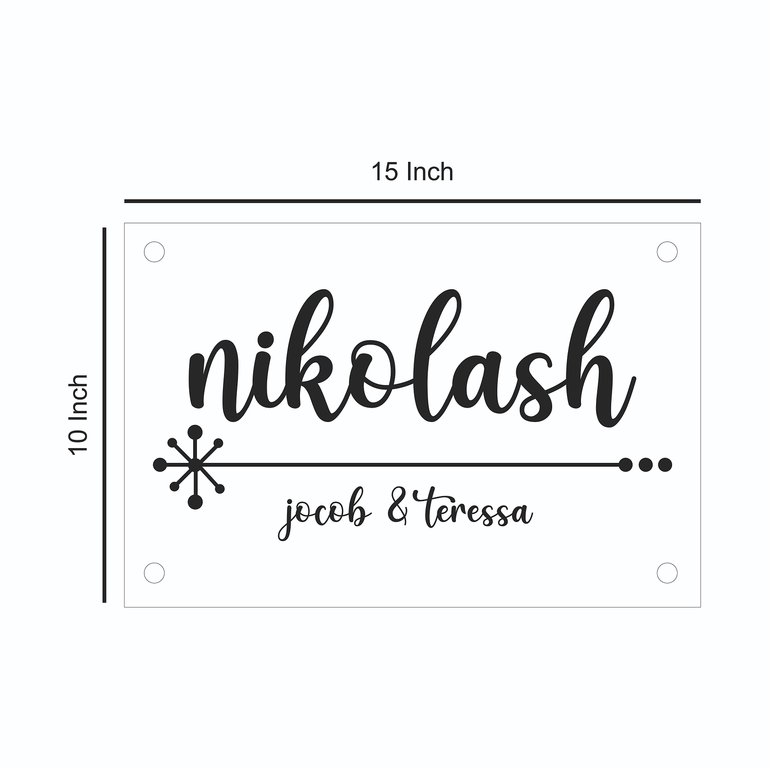 Personalized Stainless Steel Name Plate For Home - NameplateWale
