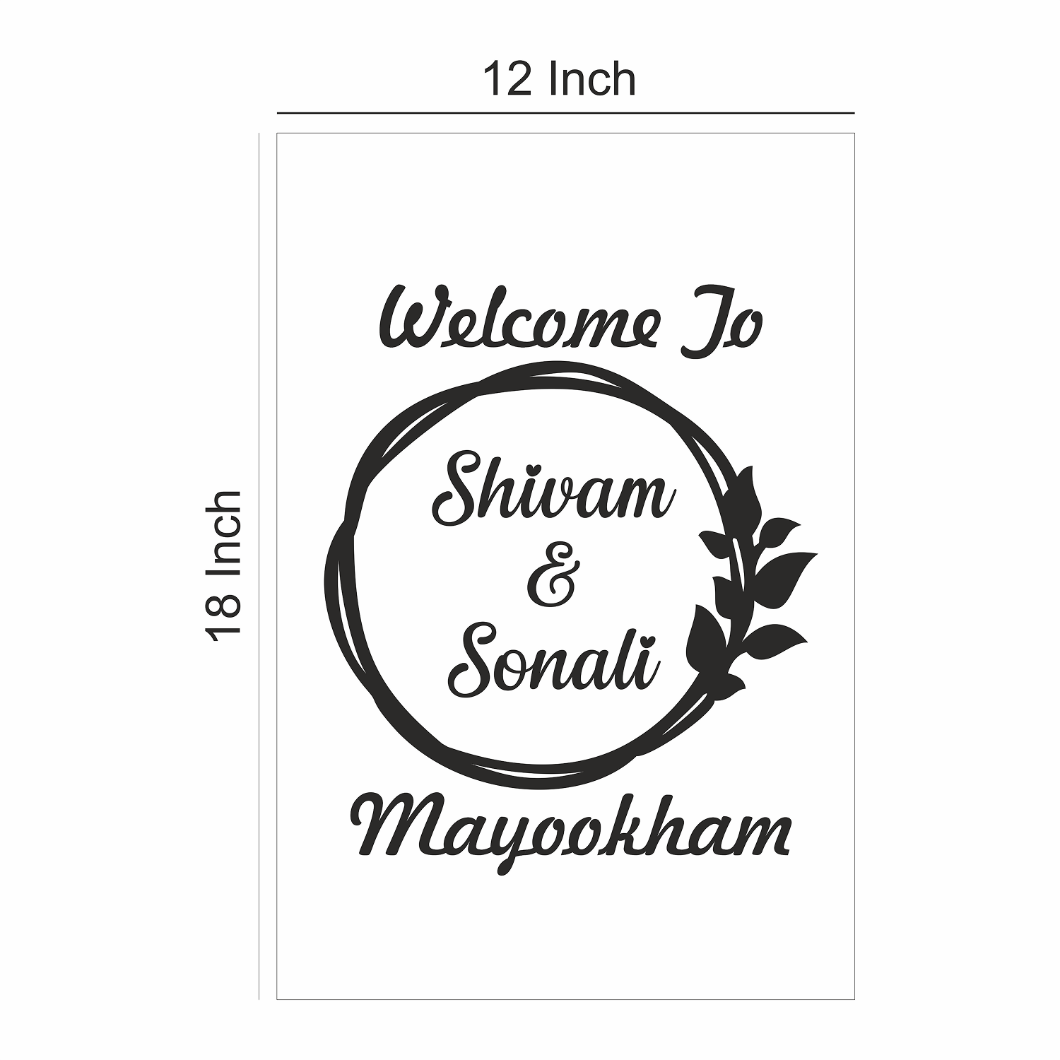 Personalized Acrylic Name Plate for Home – Vinyl Wooden + White - NameplateWale