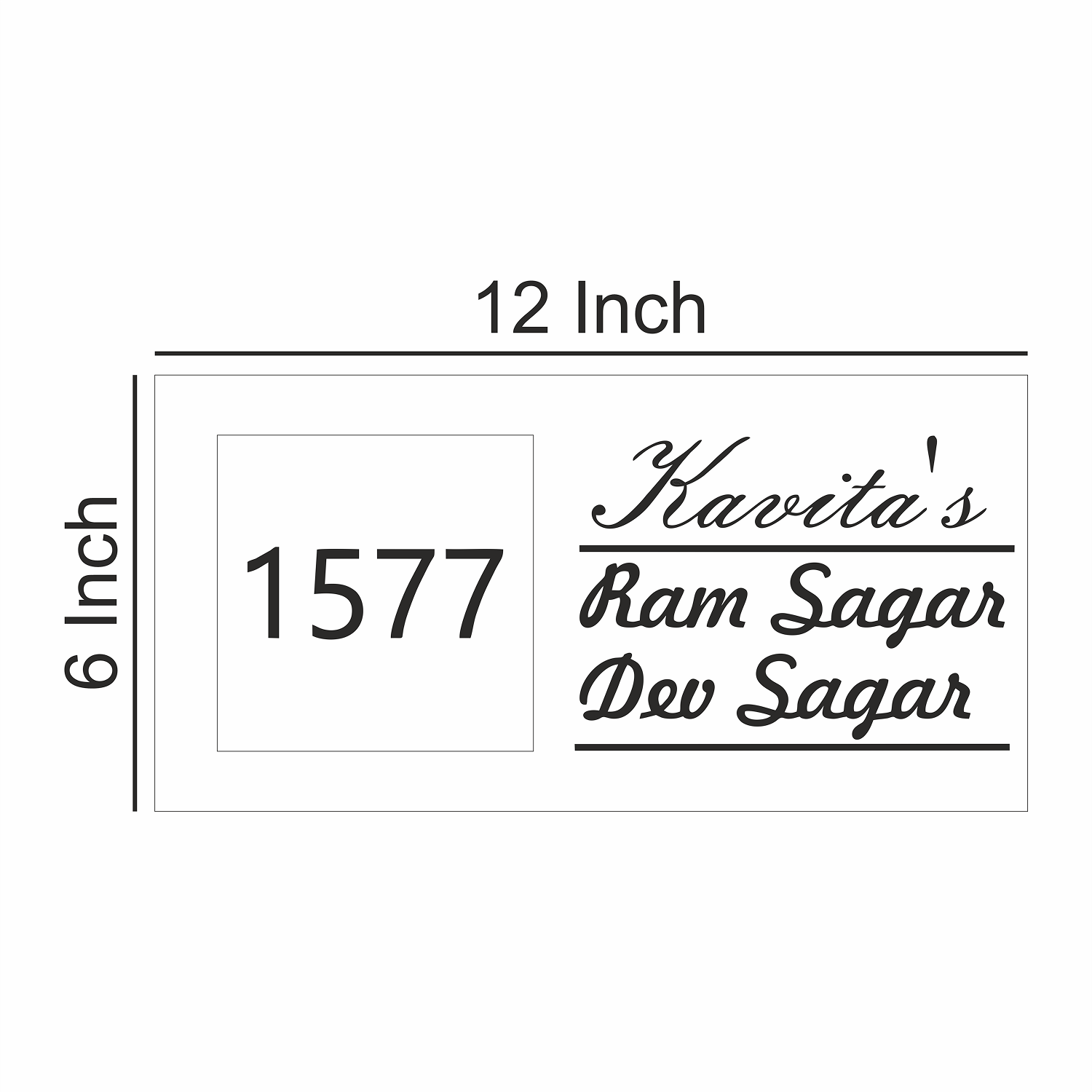 Personalized Acrylic Name Plate for Home – Black + White - NameplateWale