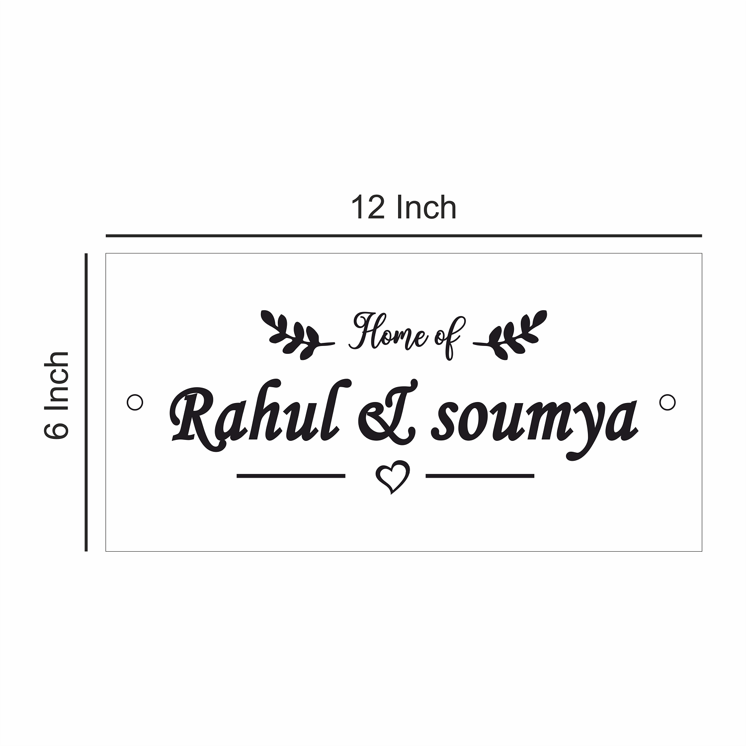 Personalized Acrylic Name Plate for Home – Black + White - NameplateWale