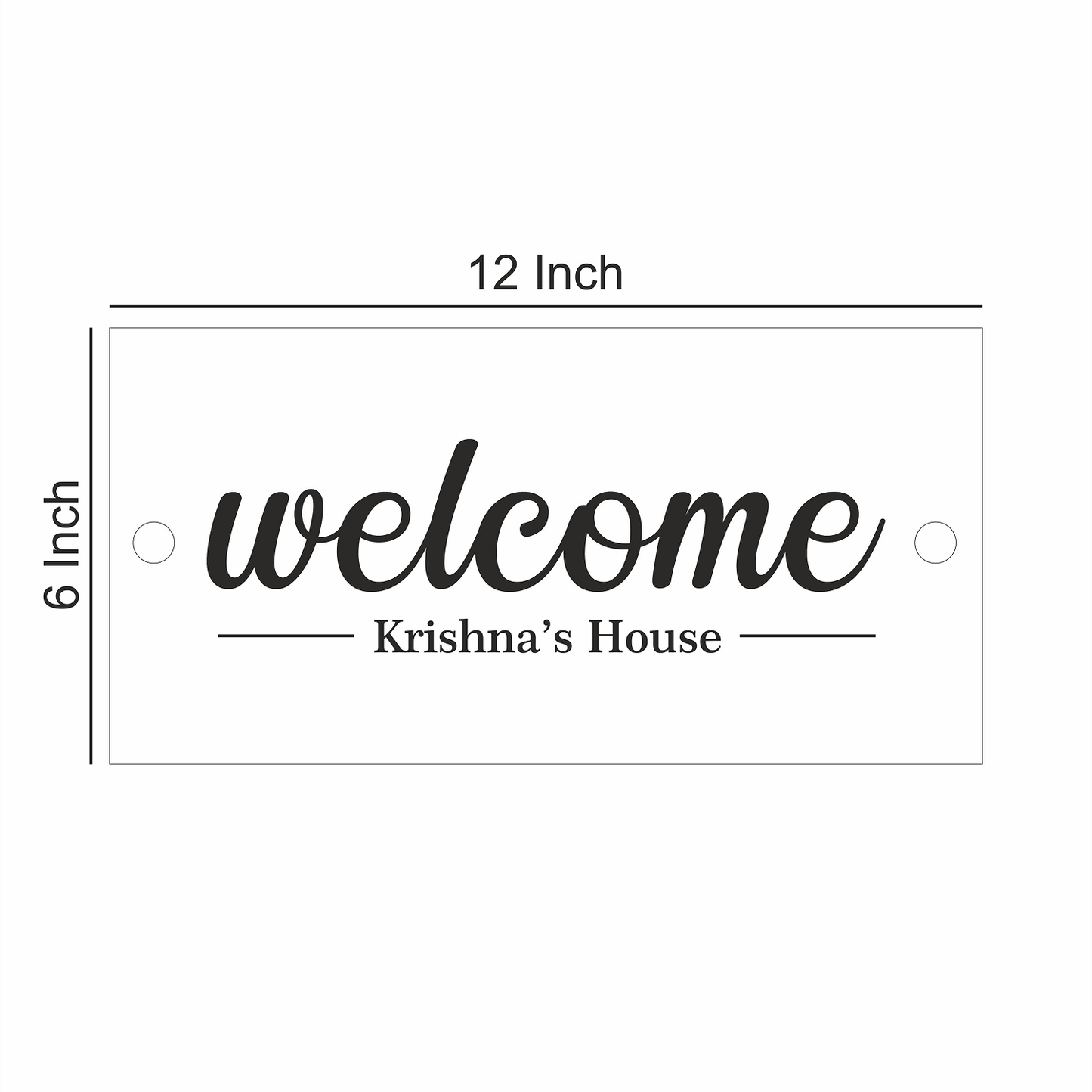 Personalized Acrylic Name Plate for Home – White + Black - NameplateWale